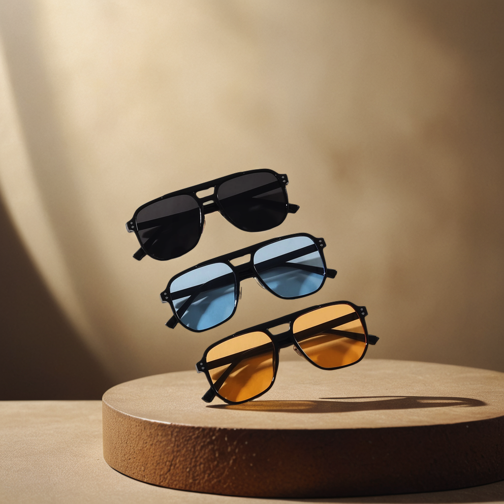 Ochelari cu rama pătrată Unisex Noa (Rama Subțire)