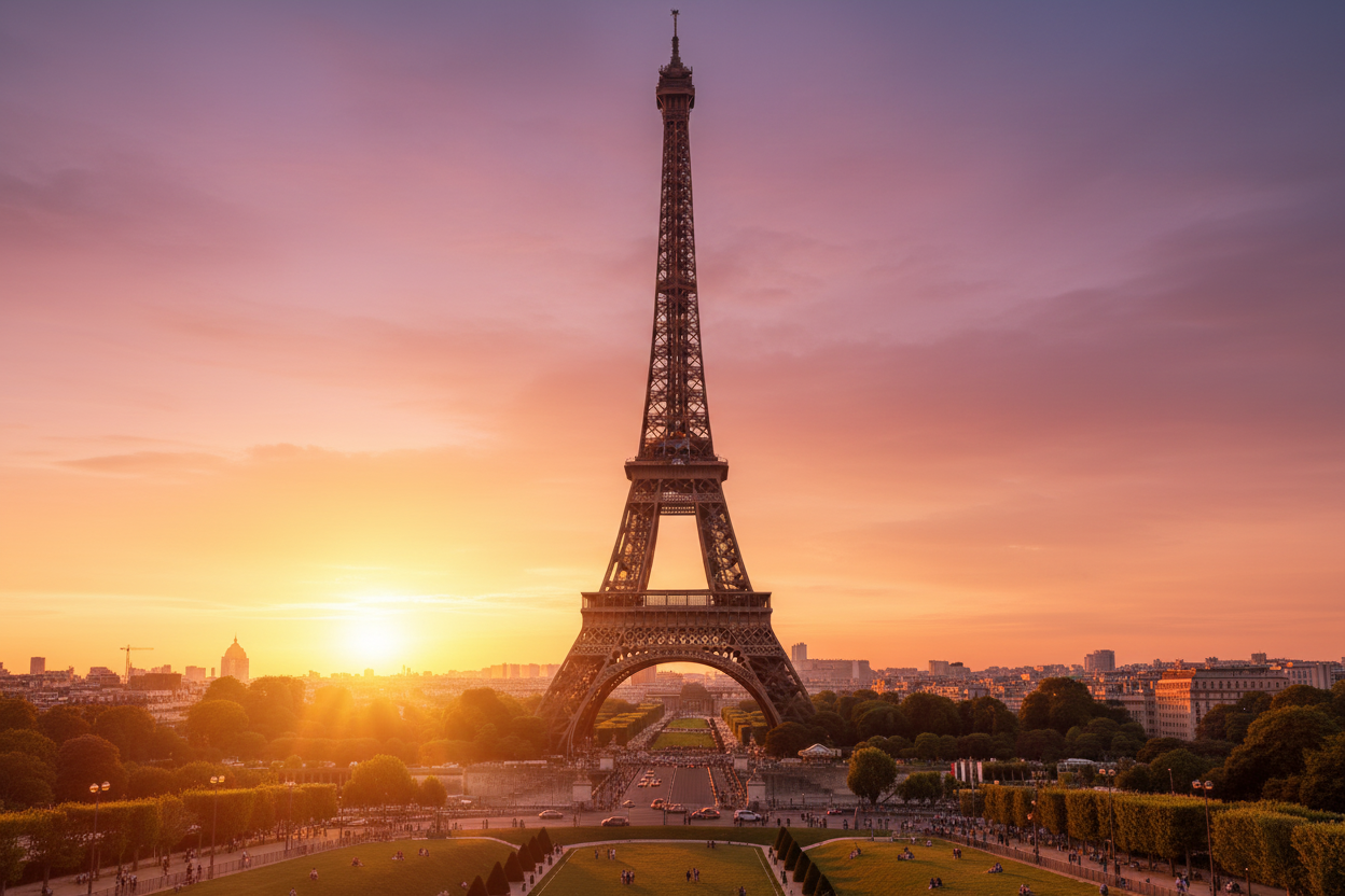 same photo but with sunset